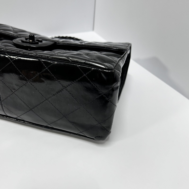 （超稀有雙面包💝） Chanel CF30 Jumbo “so black”全黑經典包-8