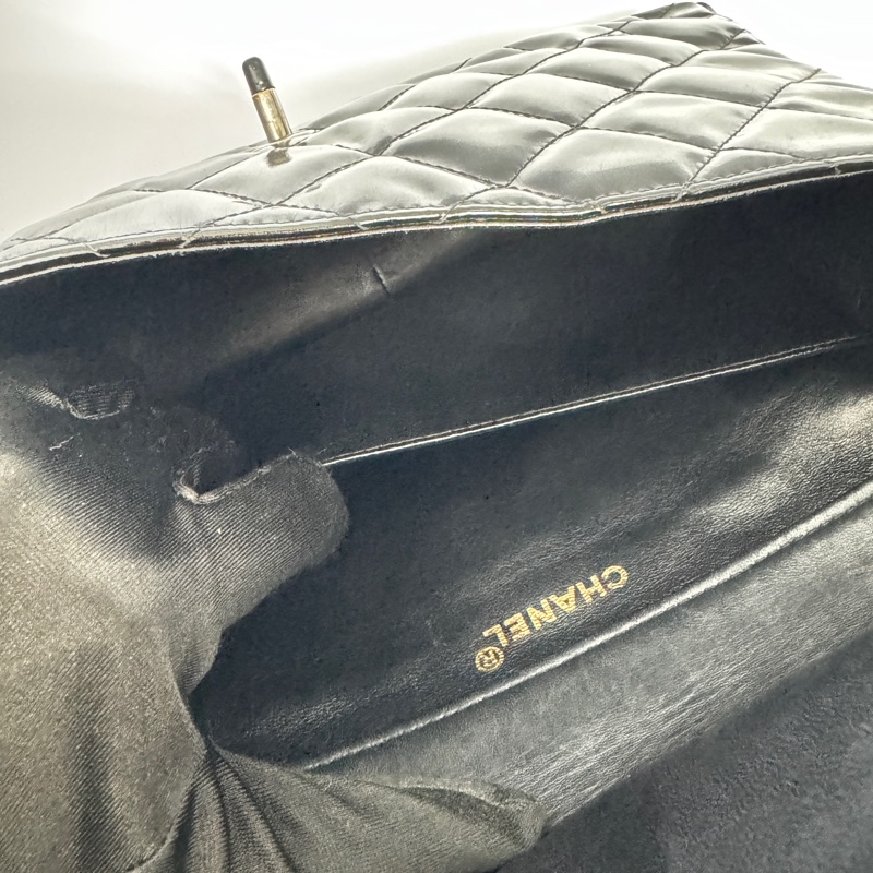 （超稀有雙面包💝） Chanel CF30 Jumbo “so black”全黑經典包-15