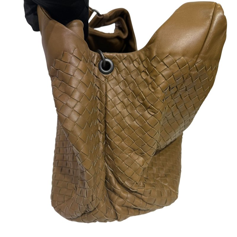【美收精品】BOTTEGA VENETA 棕色編織肩背包 2-229-2