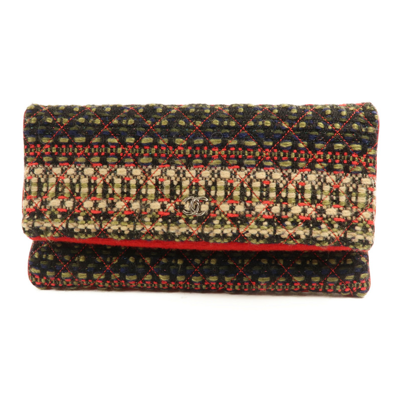 CHANEL 粗花呢Clutch/Pouch銀扣手拿包-0