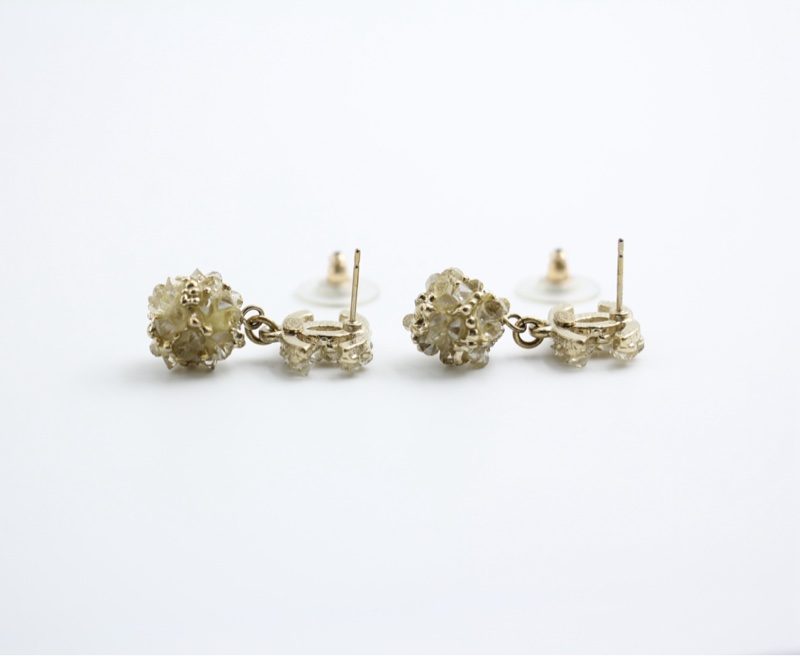 Chanel A12A 金屬雕刻復古凹凸耳環-5