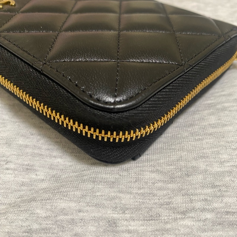 chanel 經典拉鍊長夾 小羊皮-5