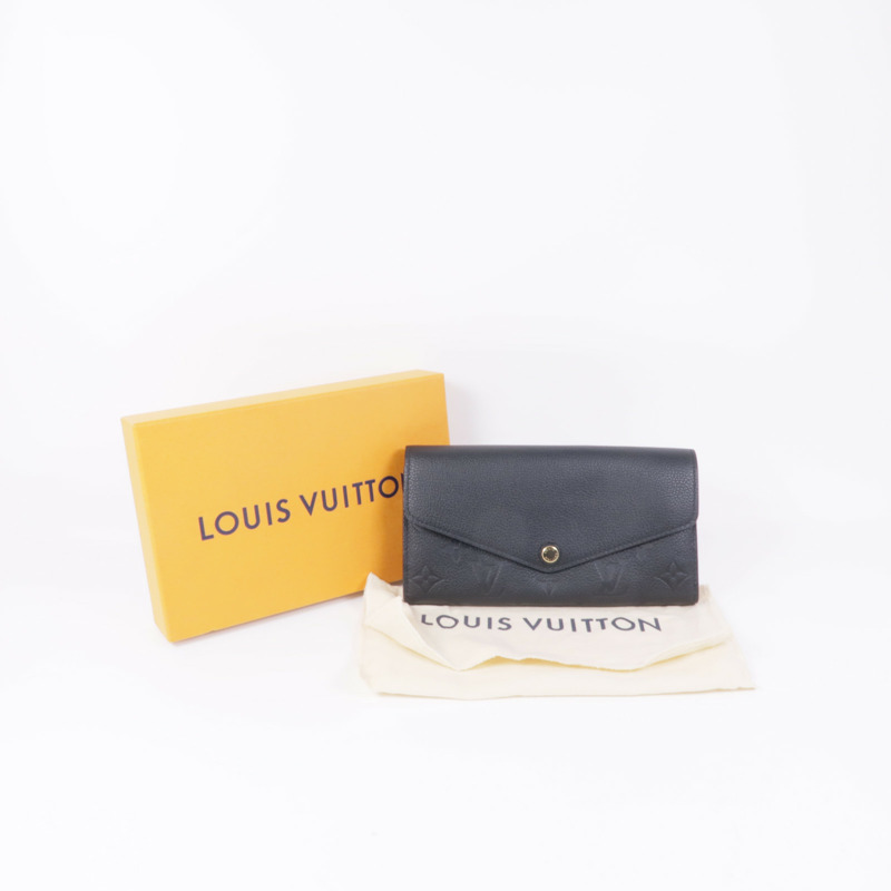 LOUIS VUITTON Monogram Empreinte Sarah Long Wallet金扣長錢包-13