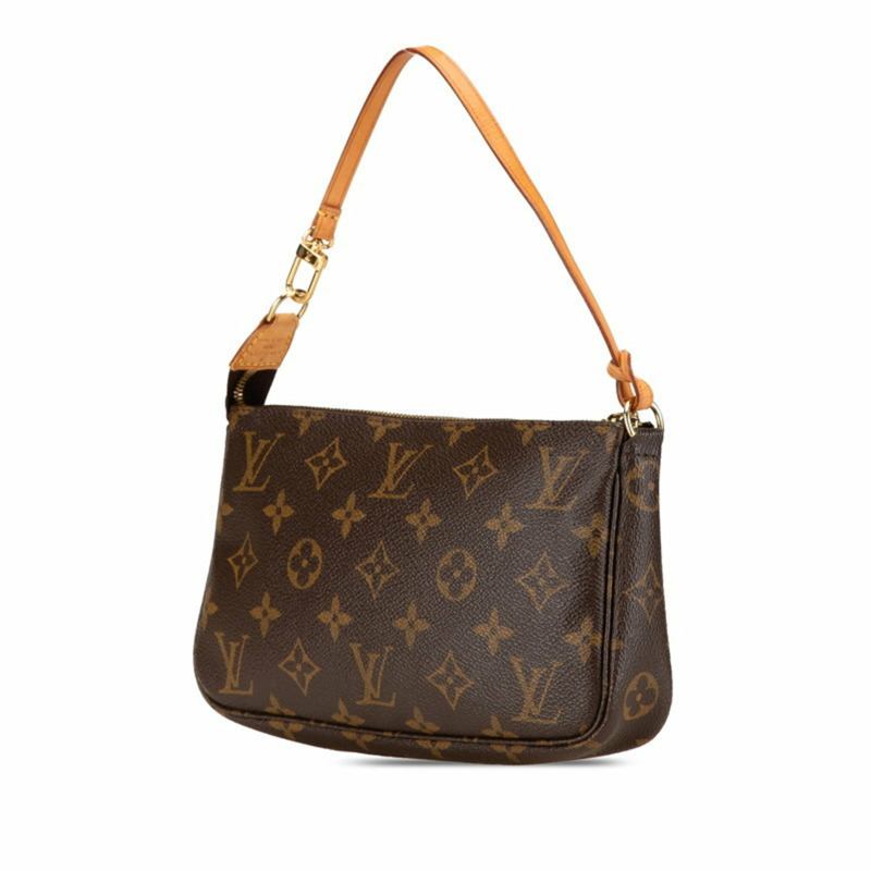 Louis Vuitton Monogram Pochette 配件 M51980 棕色 PVC 皮革 女款 LOUIS VUITTON-1