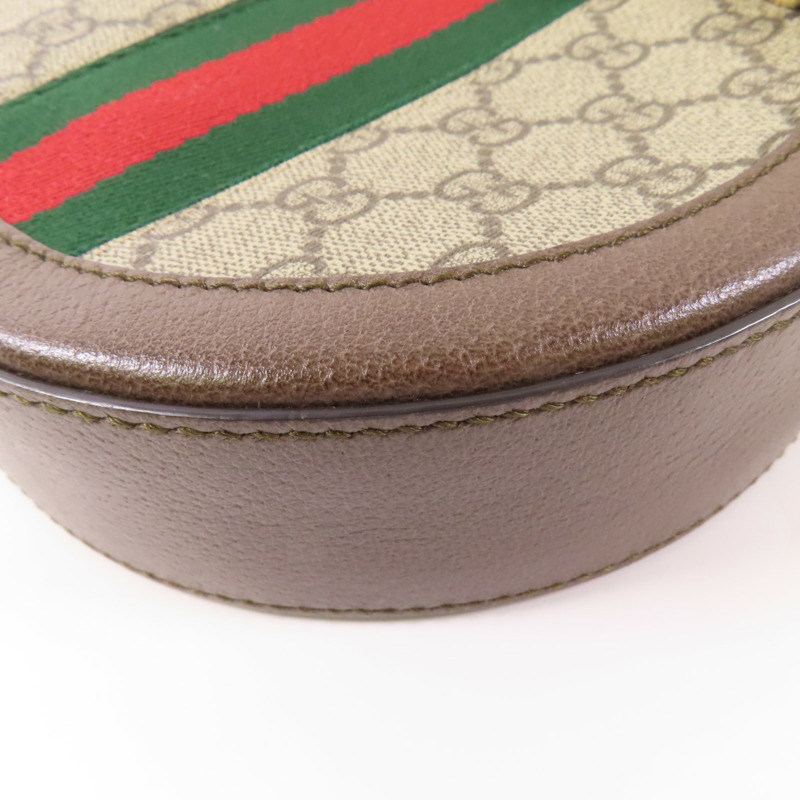 GUCCI 塗層帆布Ophidia金扣鏈帶肩背袋-12