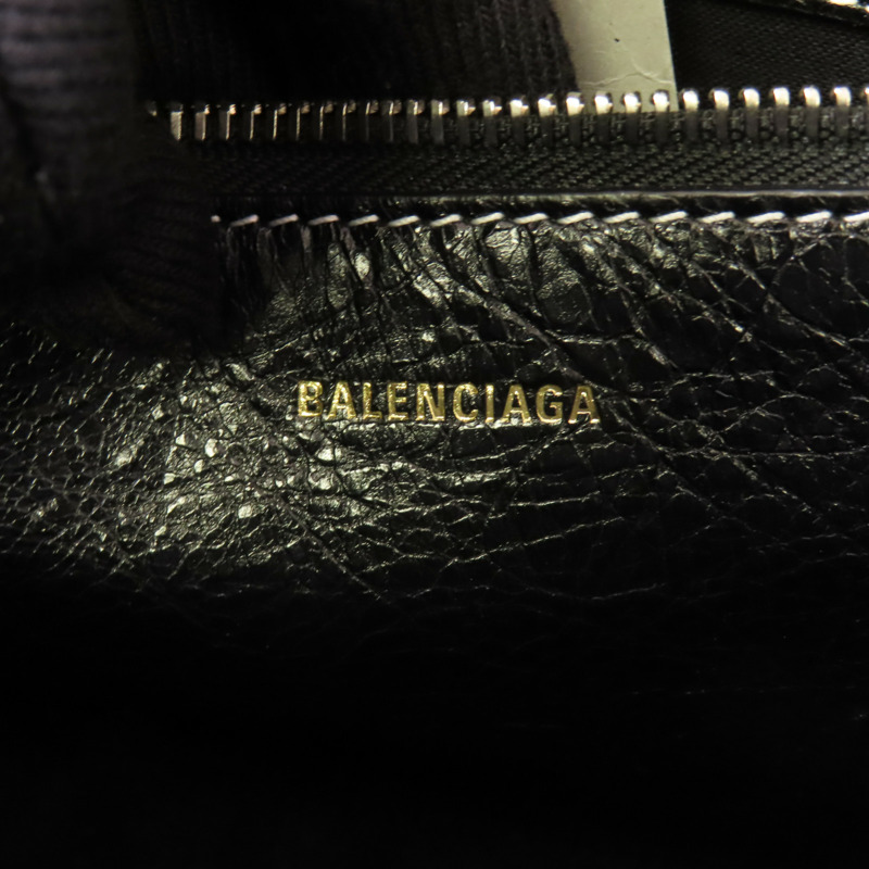BALENCIAGA 牛皮皮革Barbes Bag銀扣手挽肩背兩用袋-7
