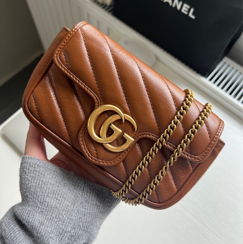 Gucci marmont mini 焦糖色鏈條包-0