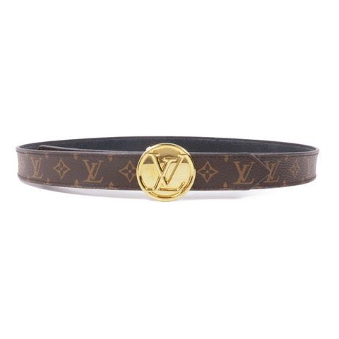 LOUIS VUITTON Monogram CIRELE GOLD REVERIBLE金扣皮帶