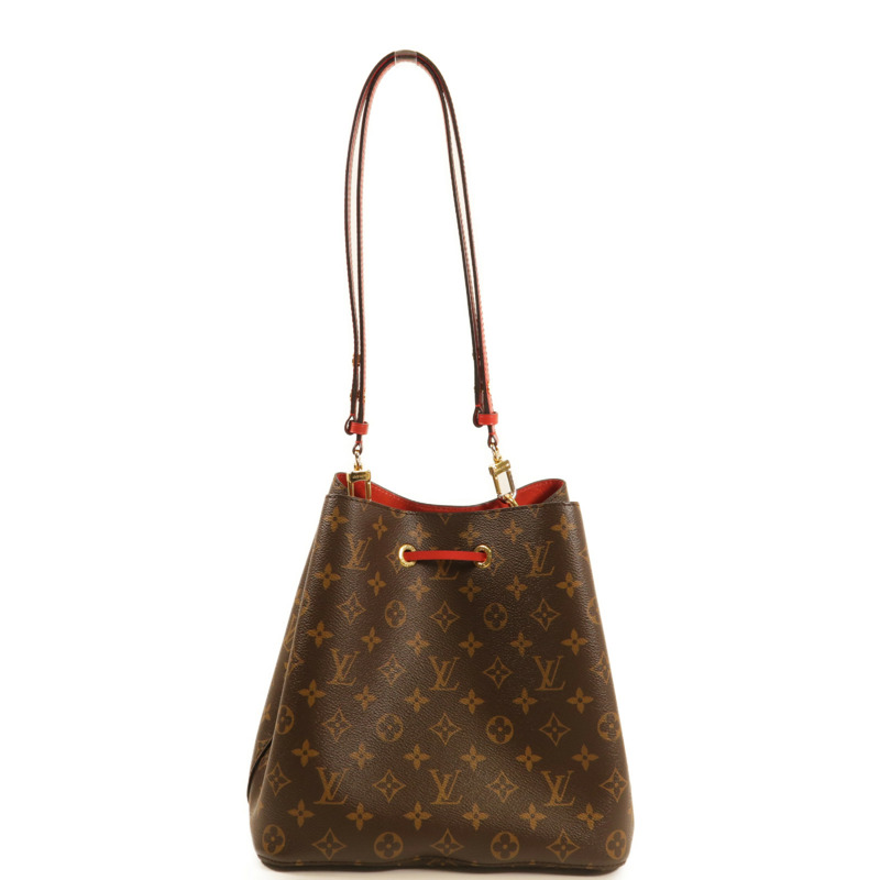 LOUIS VUITTON Monogram Neo Noe Bucket Bag金扣肩背袋Coquelicot-2