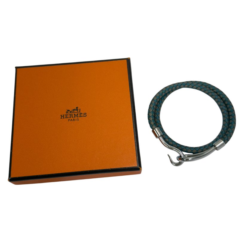 Hermes Jumbo H Jean double tour  編織 手環-0