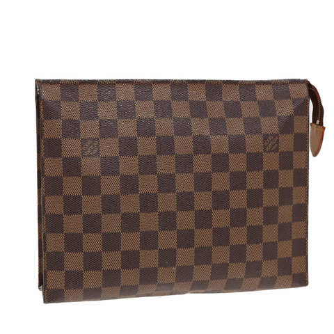 路易威登 Damier Ebene Poche 廁所 26 袋 N47543 LV 正品 82616