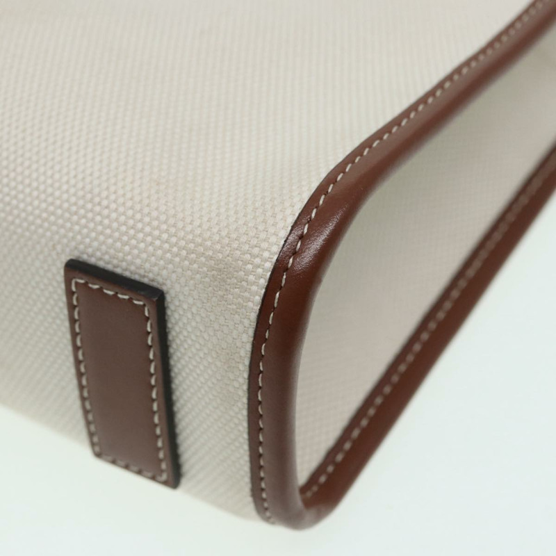 【日本直送】BURBERRY 手提包 帆布皮革 米色 正品 yb635-17