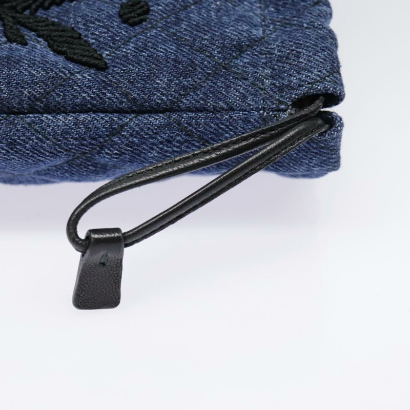 【日本直送】PRADA 牛仔布手拿包 海軍藍 正品 ac3172-6