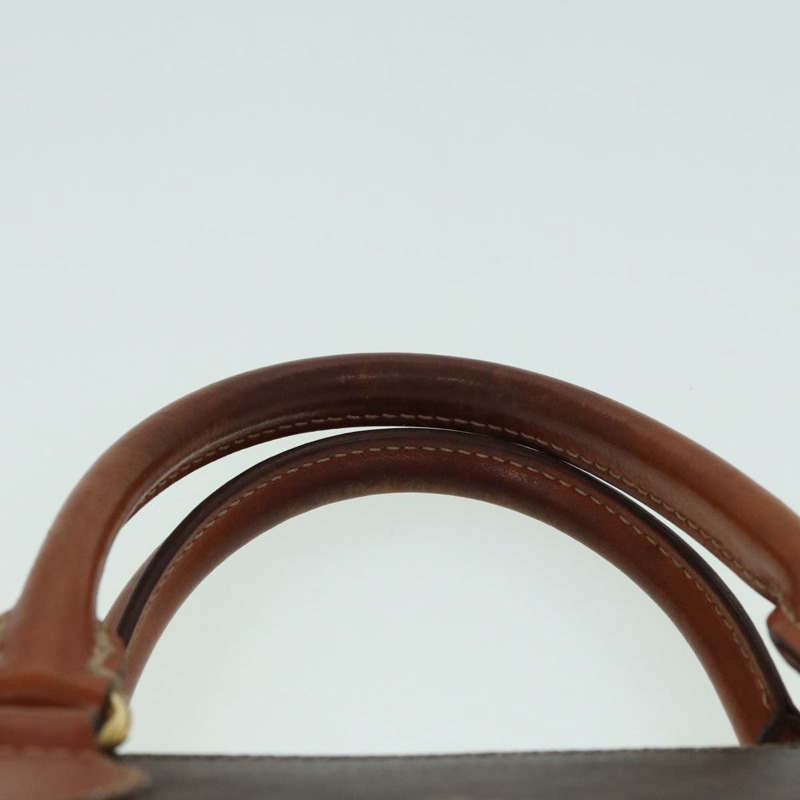 【日本直送】CELINE Macadam 帆布手提包 PVC 皮革棕金色正品 87042-7