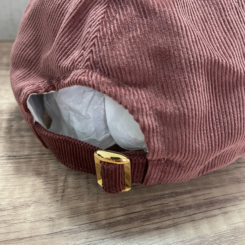 Celine 燈芯絨 凱旋門 鴨舌帽 棒球帽 酒紅 豆沙紅 M-6