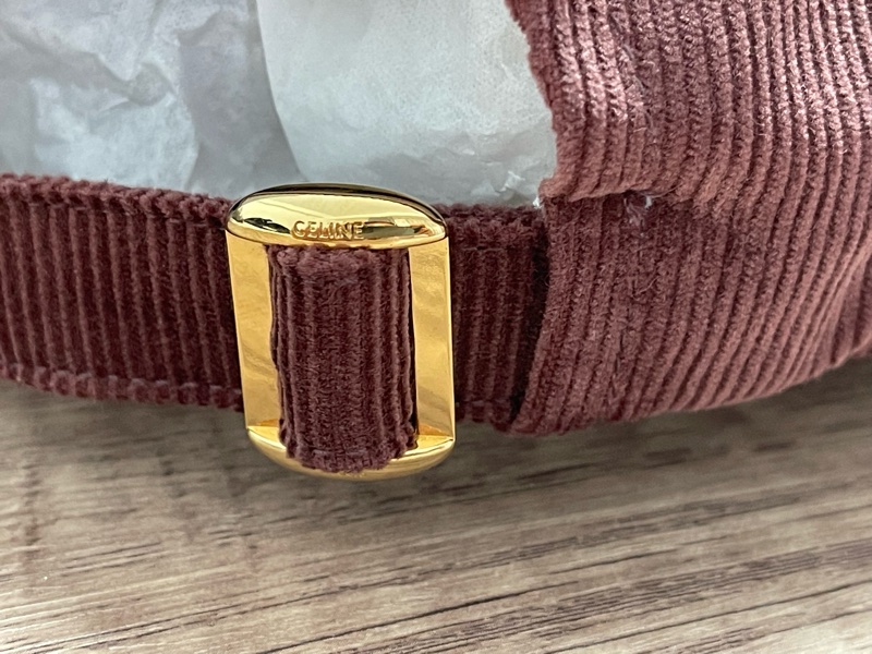 Celine 燈芯絨 凱旋門 鴨舌帽 棒球帽 酒紅 豆沙紅 M-7