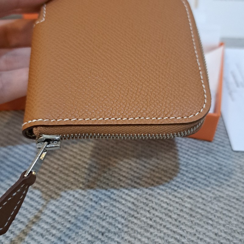 愛馬仕Hermes 絲巾金棕零錢包-8