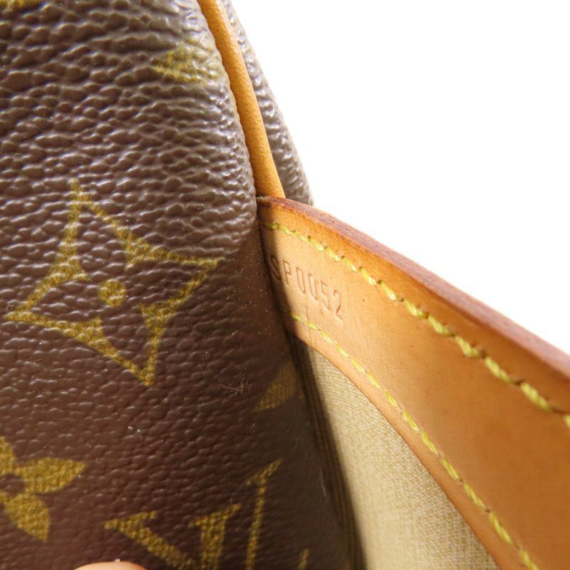 LOUIS VUITTON Monogram Reporter PM金扣肩背袋棕色-7