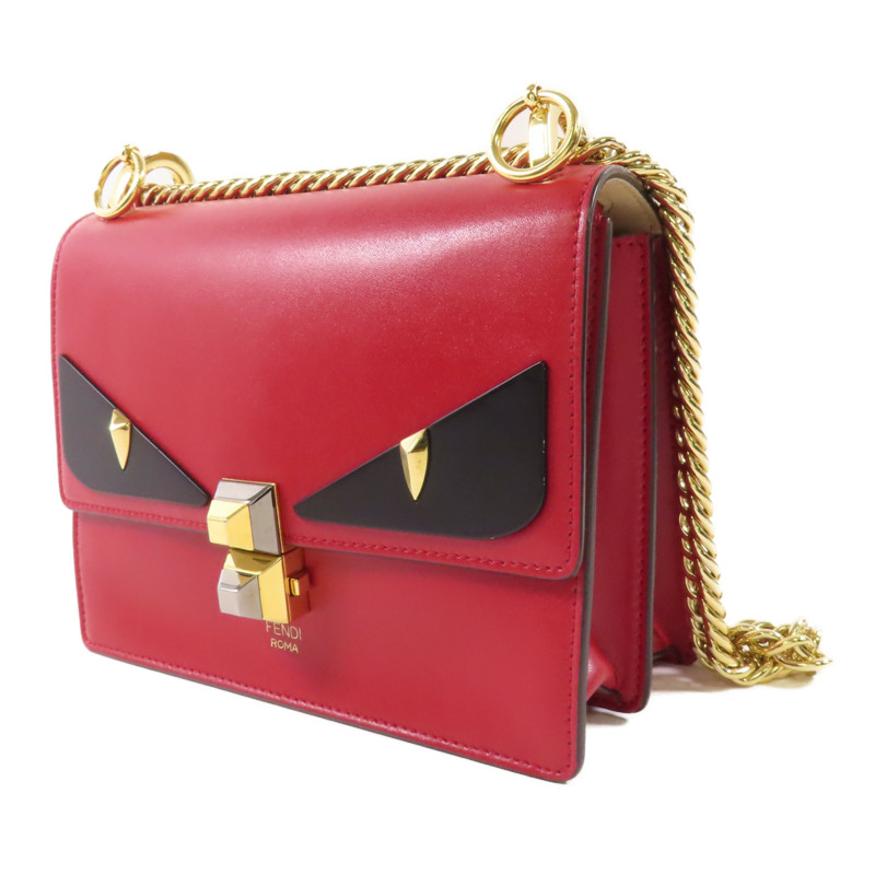 FENDI 牛皮皮革Kan 1 Bag金扣鏈帶肩背袋-2