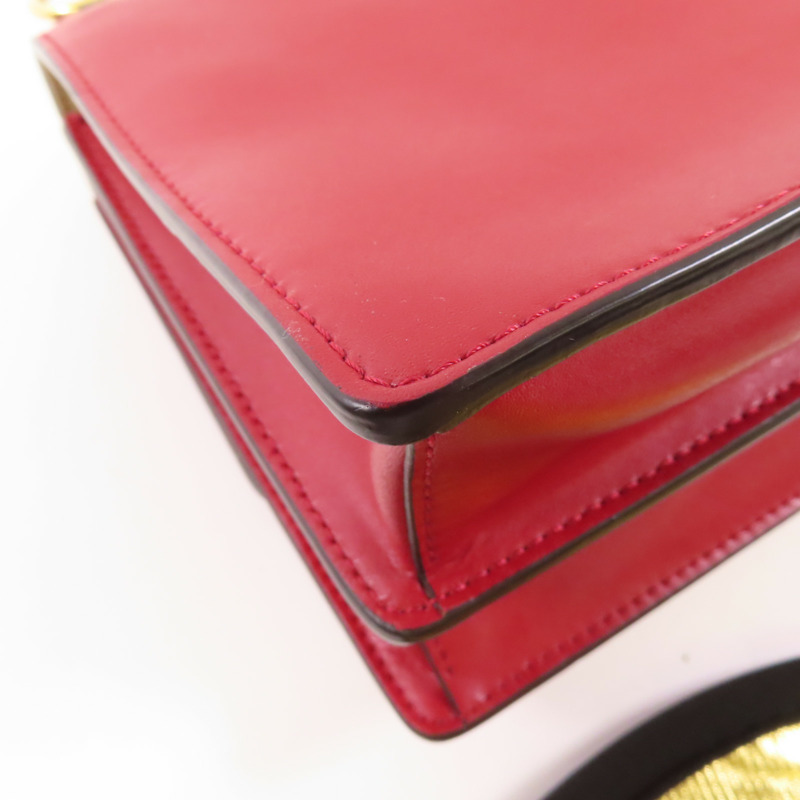 FENDI 牛皮皮革Kan 1 Bag金扣鏈帶肩背袋-14