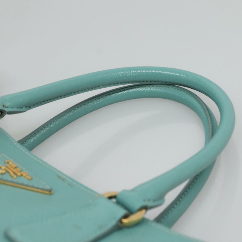 【日本直送】PRADA 手提包 Safiano 皮革 藍色 金色 正品 EC970-13