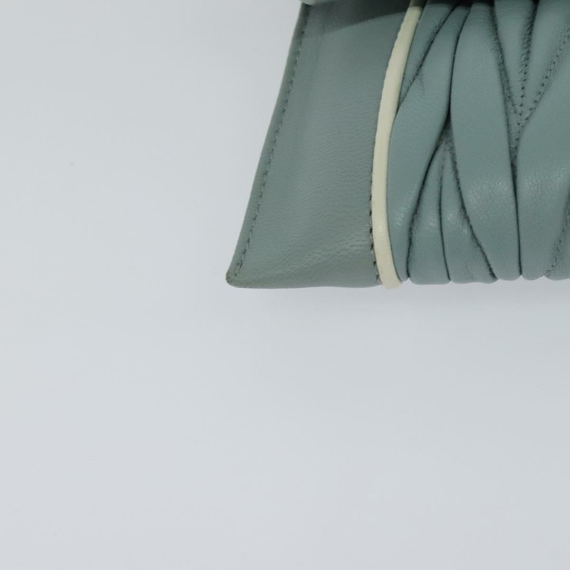 【日本直送】Miu Miu 鏈條單肩包 皮革 藍色 銀色 正品 BD1352-13