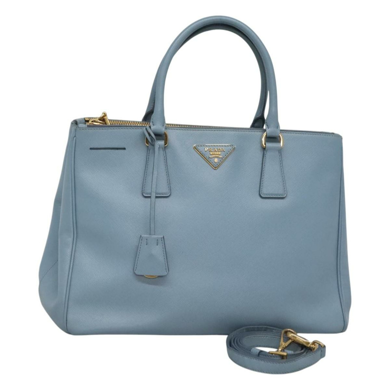 【日本直送】PRADA Saffiano 皮革手提包 2 種款式 藍色 金色 正品 116624-0