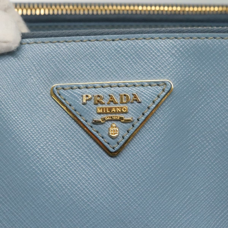 【日本直送】PRADA Saffiano 皮革手提包 2 種款式 藍色 金色 正品 116624-17