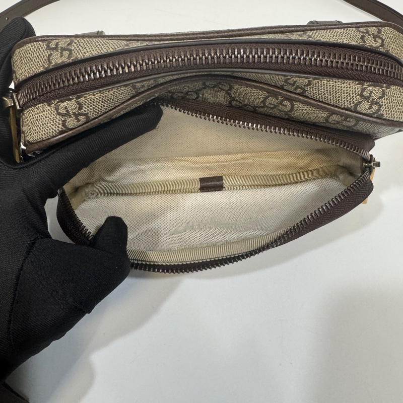 GUCCI經典老花OPHIDIA橫版雙層相機包722557-8
