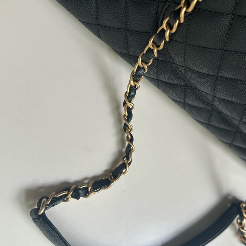 Chanel香奈兒 cocohandle maxi 黑色荔枝稀有尺寸 超大號 可當公事包-15