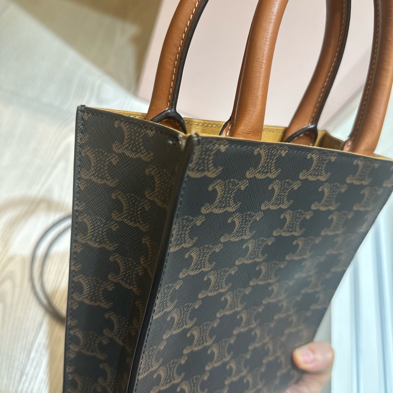 Celine mini Cabas 凱旋 老花 手提 斜揹 肩背-16