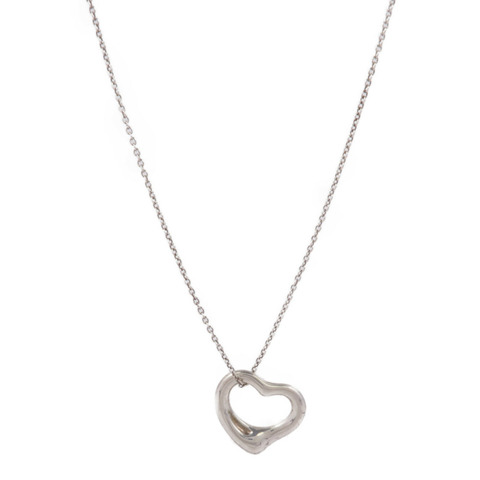 TIFFANY＆CO 925純銀Open Heart Necklace項鍊