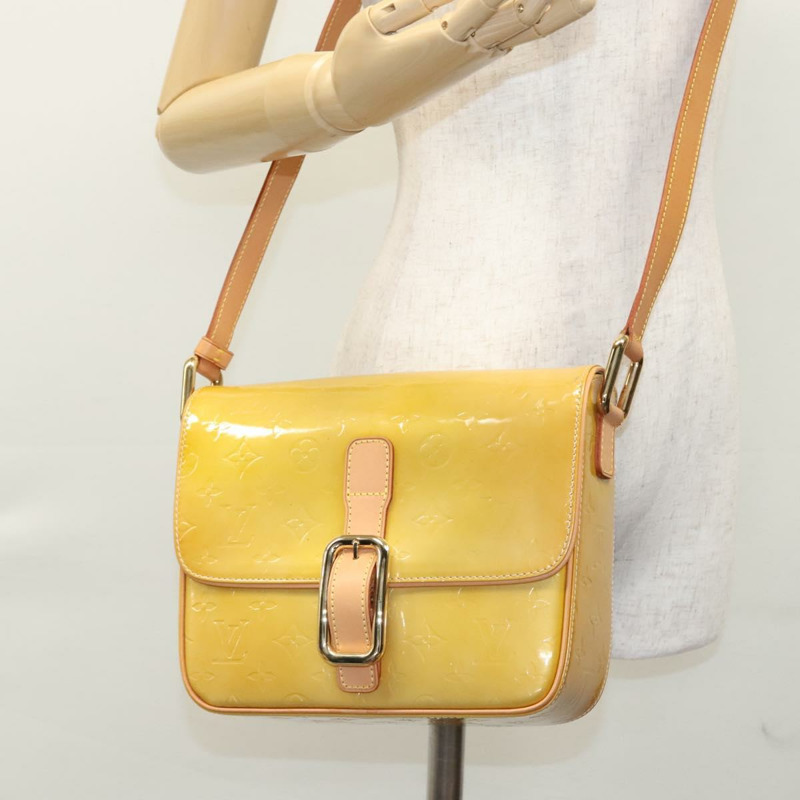 【日本直送】路易威登 Monogram Vernis Christie GM 單肩包 米色 M91147 正品 EC685-22