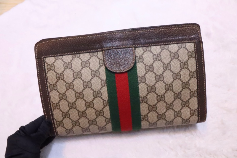 Gucci啡色老花pouch🤎-1