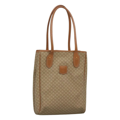 CELINE Macadam 帆布托特包 PVC 米金色正品 nb284