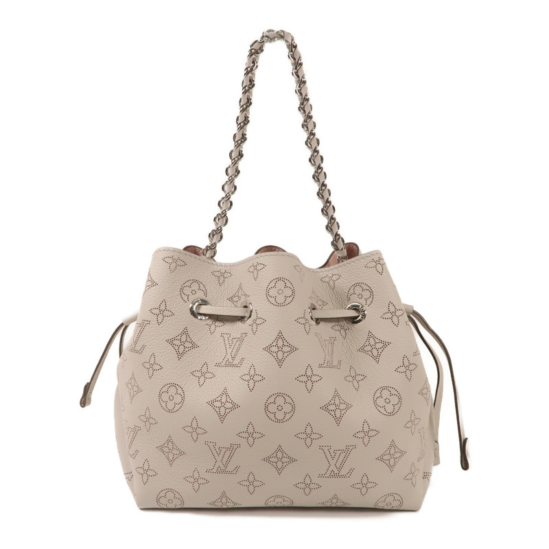 LOUIS VUITTON Mahina皮革Bella銀扣手挽肩背兩用袋-1