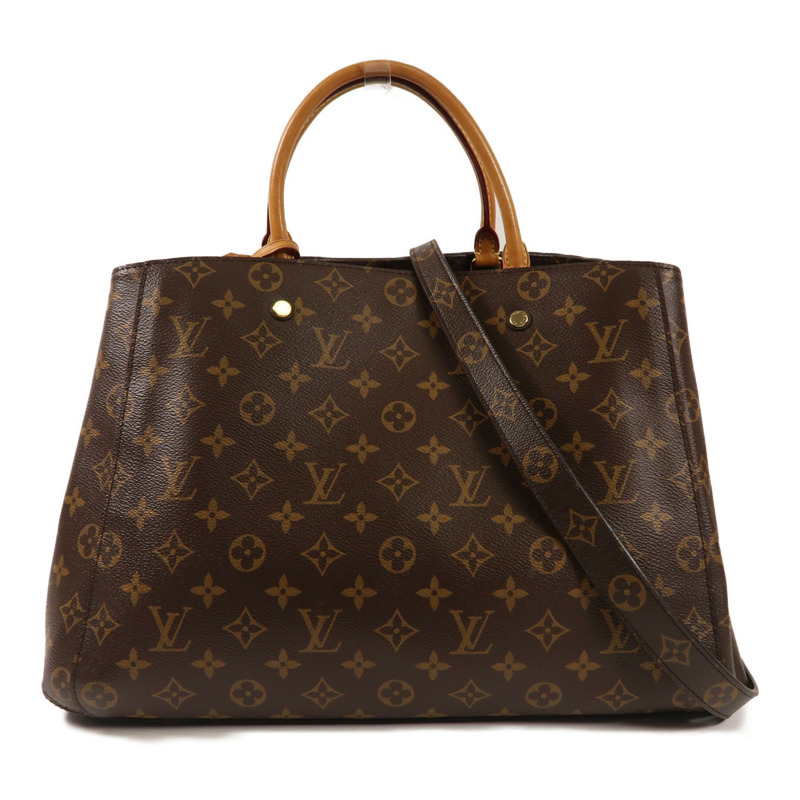 LOUIS VUITTON Monogram Montaigne MM金扣手挽肩背兩用袋-0