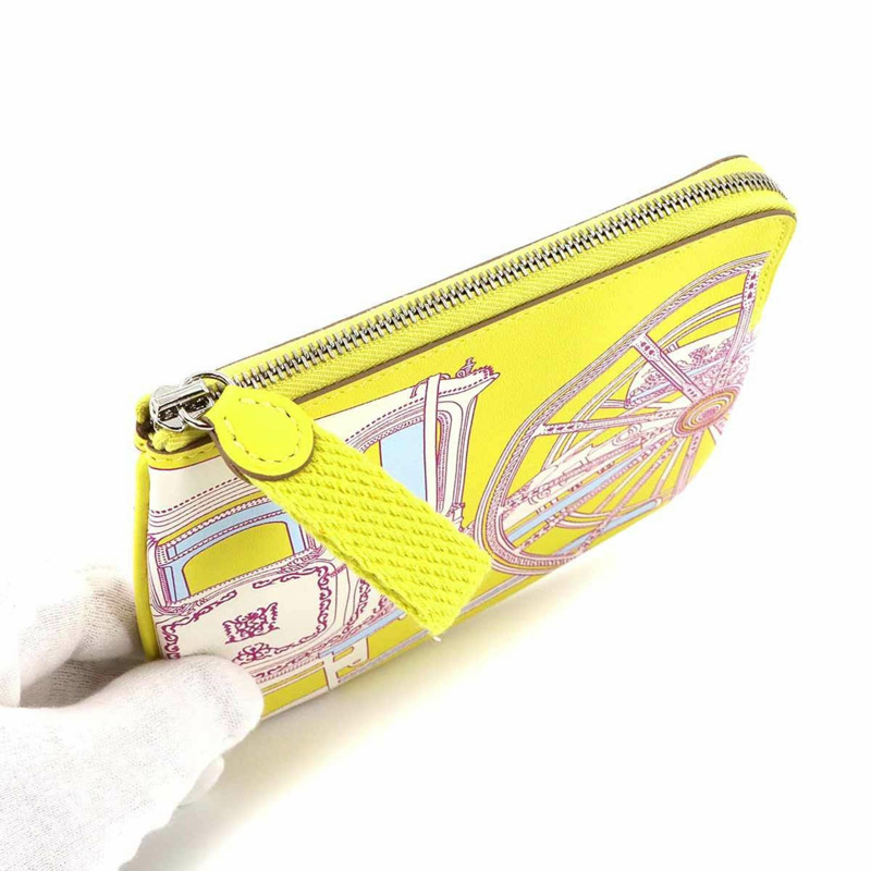 愛馬仕 HERMES Carre Pocket 迷你手拿包 Berlin Carriage Swift Lime Y Stamp Carres-5