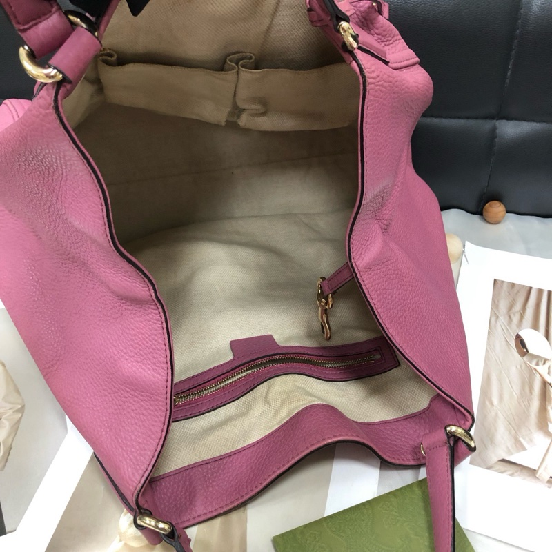 Gucci紫色全皮流蘇手提包-3