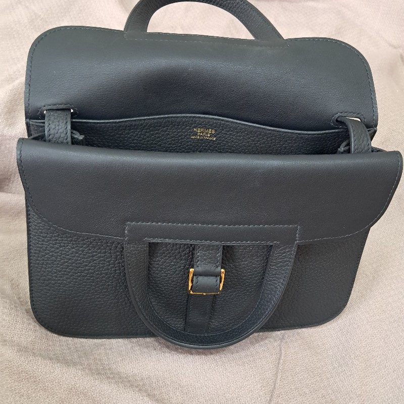 Hermès halzan 25 黑金-4