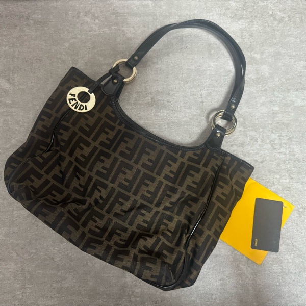 正品 Fendi vintage tote經典老花托特包-13