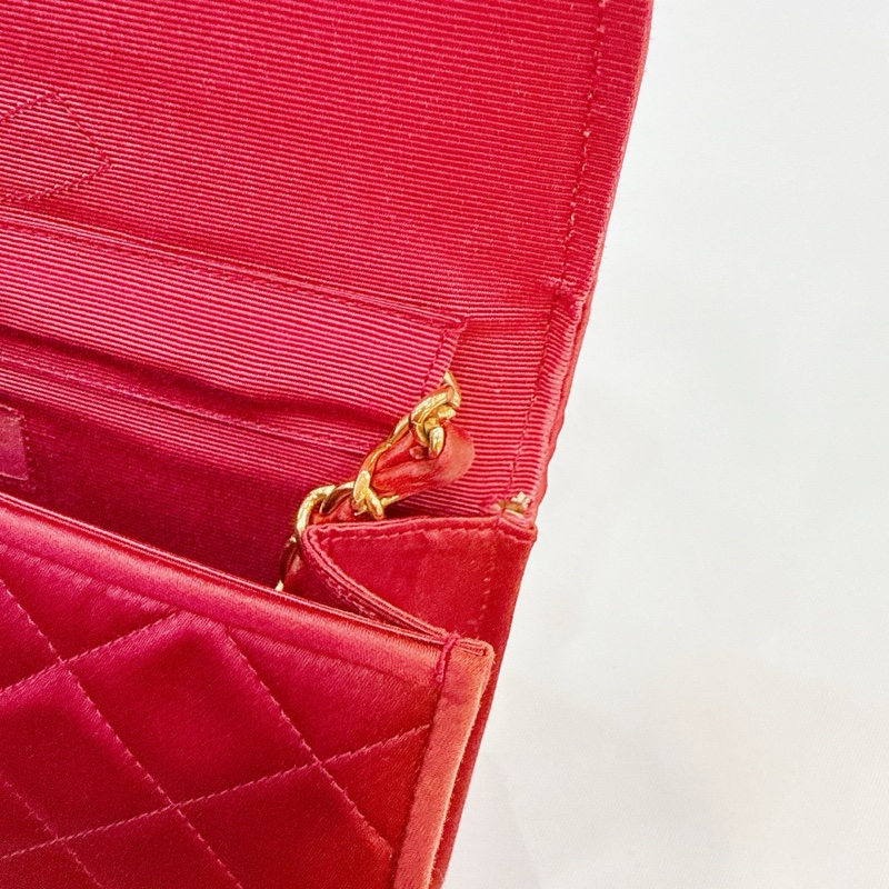 莉亞精品♡Vintage 緞面口蓋包 二手-17