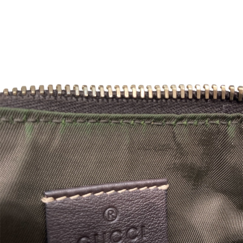 GUCCI 卡其色 帆布 經典老花 GG Supreme 腋下包 245938 肩背包-13