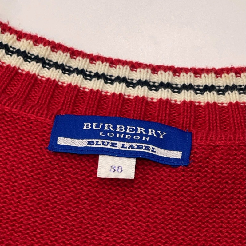 BURBERRY 藍標　滾邊口袋針織戰馬長版背心-7