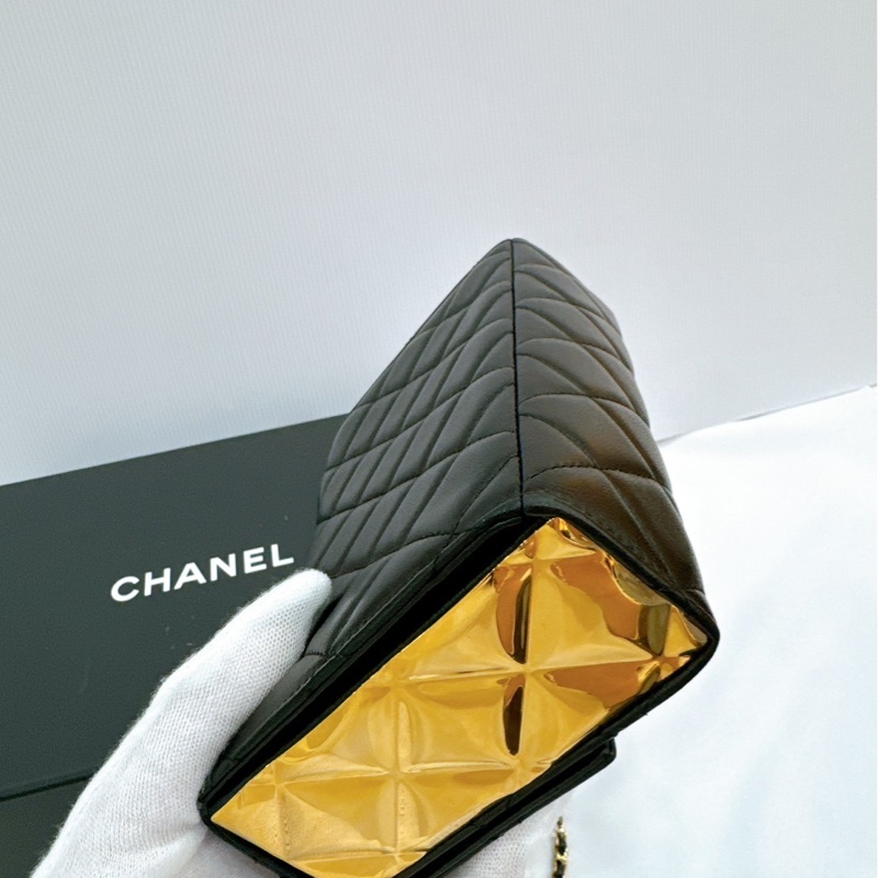 莉亞精品♡Chanel AS2796 金磚手提斜背包 九新-12