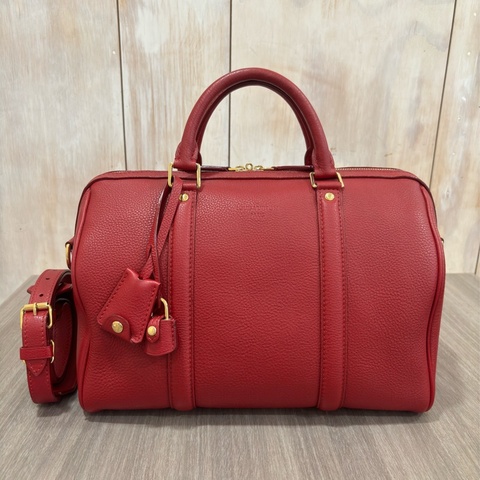 LV M93461 櫻桃 紅 聯名 全皮 手提包 肩背包 SPEEDY 30 波士頓包 斜背包