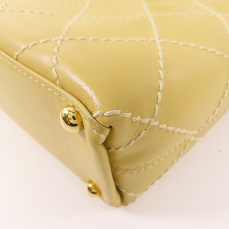 CHANEL 牛皮皮革Vintage Tote Bag金扣手挽袋-12