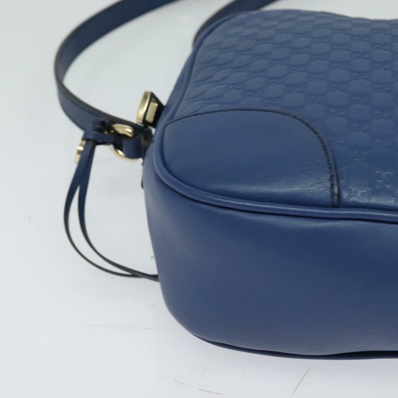 【日本直送】GUCCI 微型 GG 帆布 Guccissima 包 皮革專賣店 藍色 金色 449413 授權 116620-8