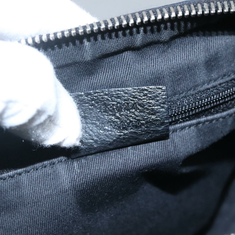 【日本直送】GUCCI GG 帆布手提包黑銀色 113024 正品 mr1235-10
