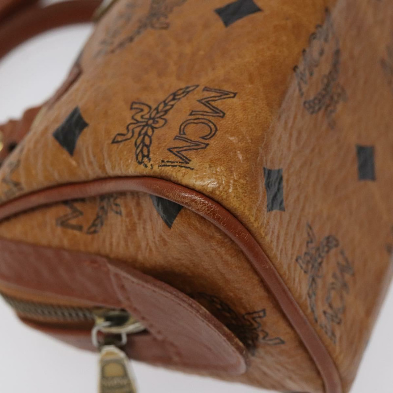 【日本直送】MCM Vicetos 標誌手提包 PVC 皮革 2 向棕色正品 sw254-13